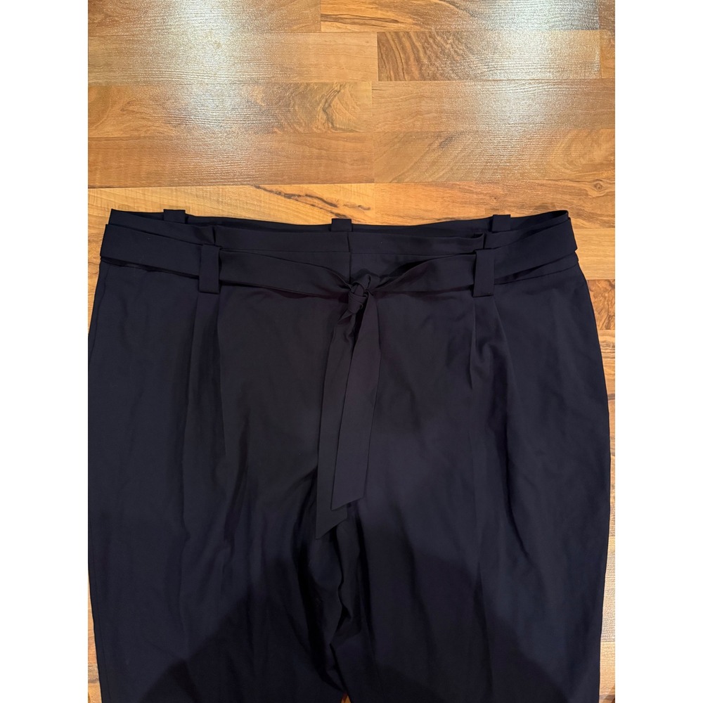Calvin Klein Women's Plus Size 24W Black Tie Waist Cropped Dress Pants NWOT work - Picture 2 of 7